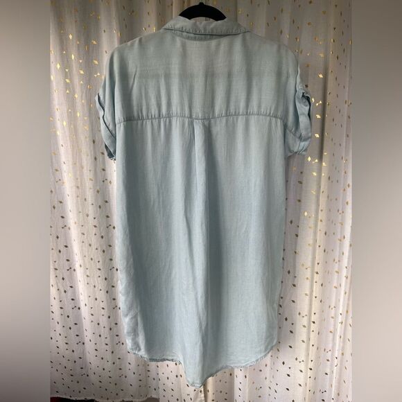 Thread + Supply Light Chambray Pullover Collar Neckline Tunic Shirt Dress XS - Picture 3 of 6